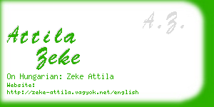 attila zeke business card